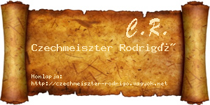 Czechmeiszter Rodrigó névjegykártya